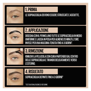 Maybelline New York Tattoo Brown Peel Off Tinta sopracciglia 25 - Chocolate Brown