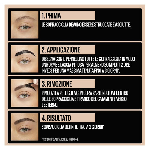 Maybelline New York Tattoo Brown Peel Off Tinta sopracciglia 25 - Chocolate Brown