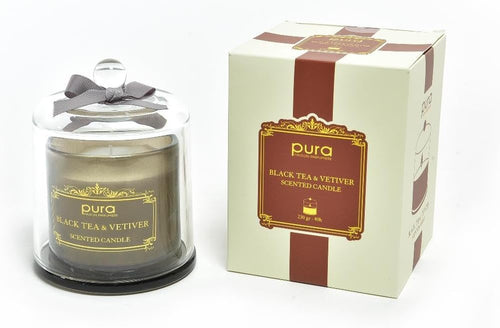 Pura Candela profumata in vetro Black Tea & Vetiver