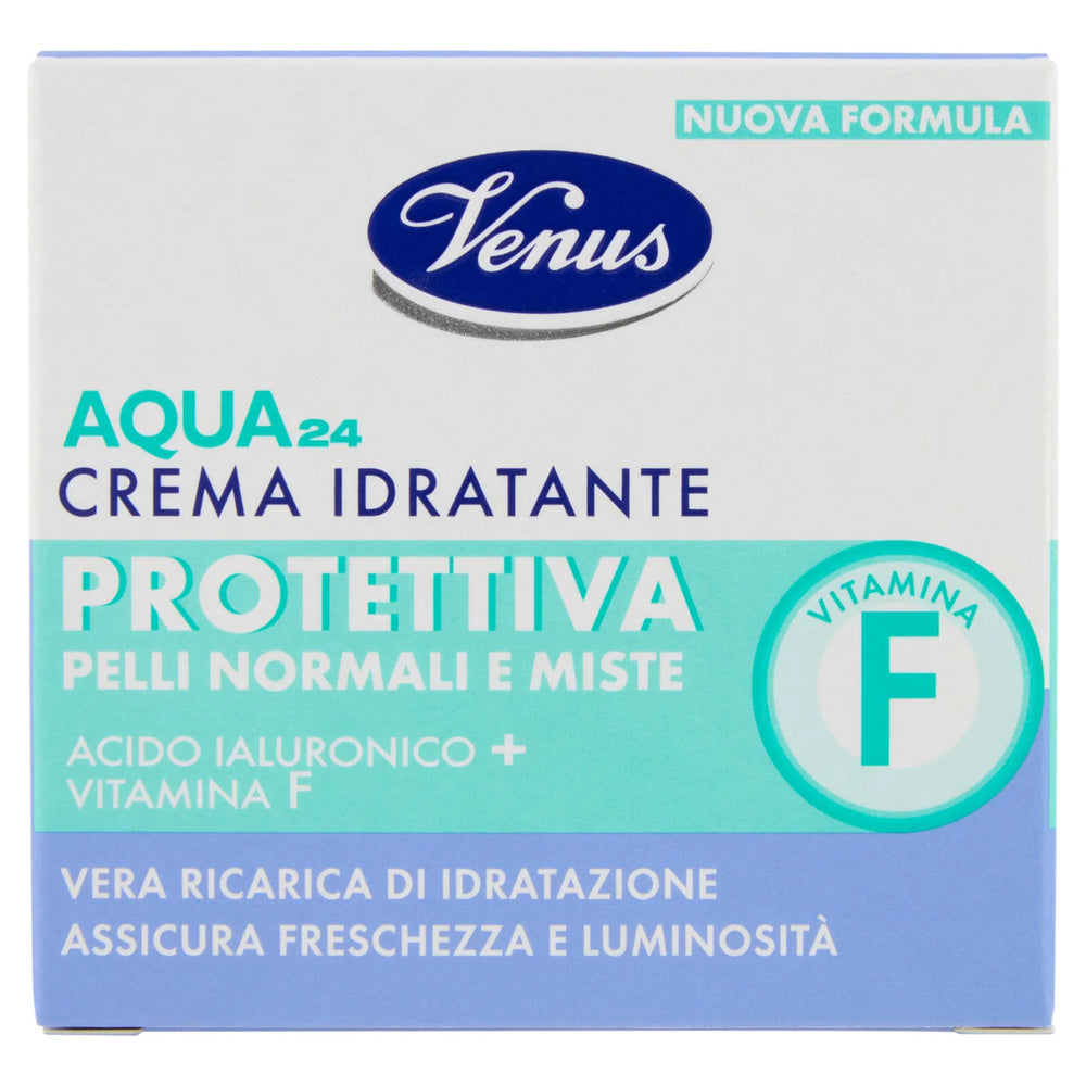 Venus Aqua24 Protettiva Pelli Normali e Miste Acido Ialuronico + Vitamina F 50ml