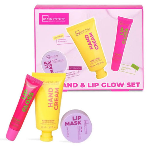 IDC INSTITUTE Glissy Radiant Essentials Hand & Lip Glow Set