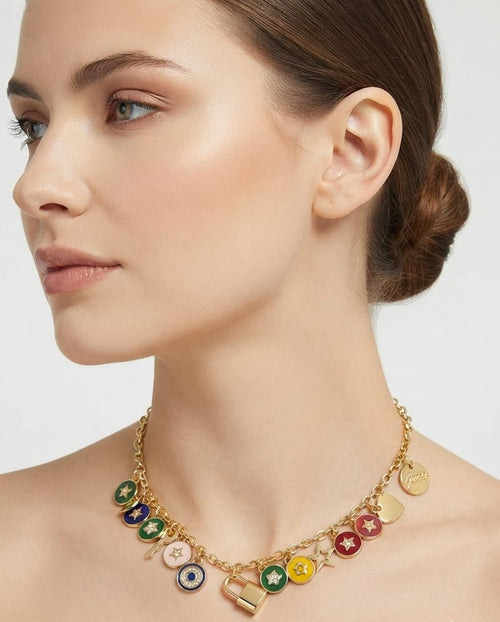 Collana Lucky Charm Multicolore