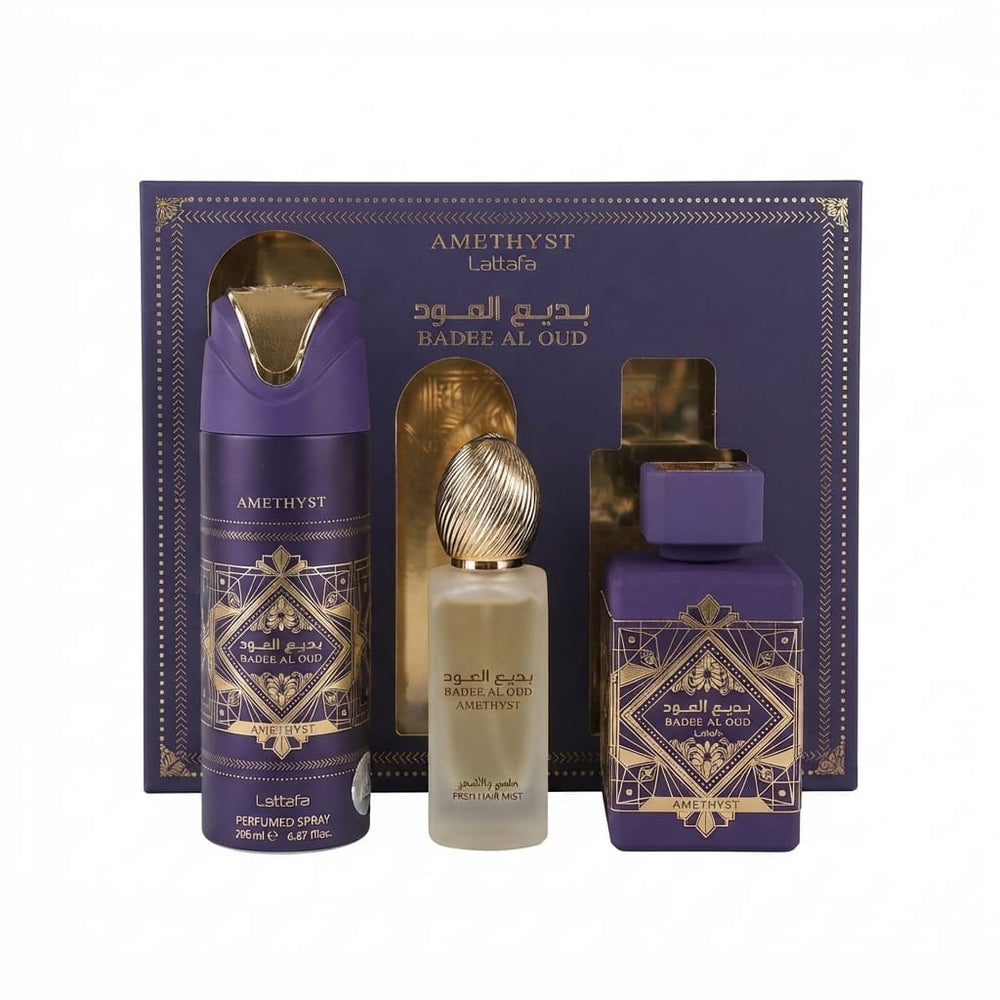 Lattafa Bade'e Al Oud Amethyst Set Regalo 3pz
