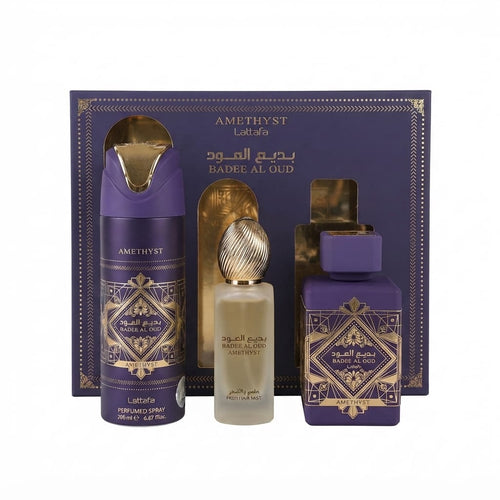 Lattafa Bade'e Al Oud Amethyst Set Regalo 3pz