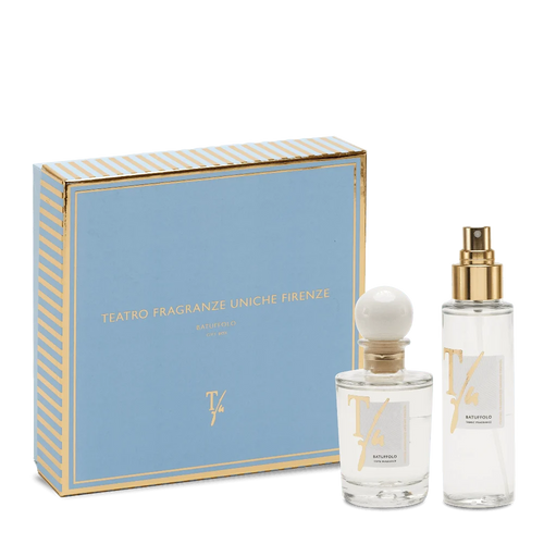 Teatro Fragranze Uniche Confezione regalo Diffusore con bastoncini 100ml  + Spray Tessuto 100ml Batuffolo