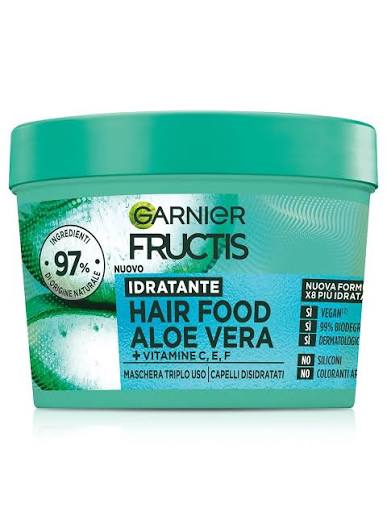 Garnier Fructis Maschera Multi-Uso Cute & Capelli Secchi Aloe Vera + Hair Food 400ml