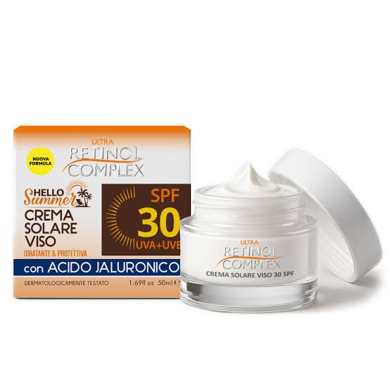 Retinol Complex Hello Summer Crema Solare Viso con Acido Ialuronico 30spf 50 ML