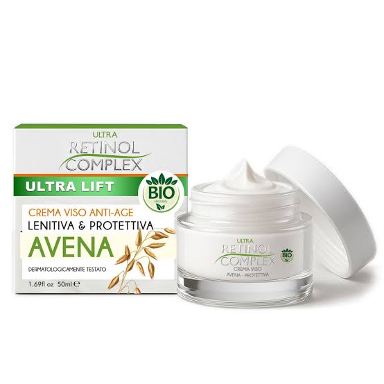 Retinol Complex Crema Viso Anti-Age Lenitiva e Protettiva Avena 50 ML