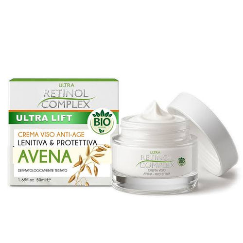 Retinol Complex Crema Viso Anti-Age Lenitiva e Protettiva Avena 50 ML