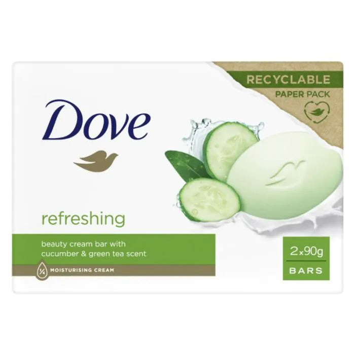 Dove Refreshing Saponetta Cetriolo & Tè Verde 2x90g