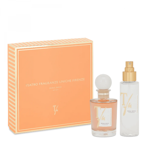 Teatro Fragranze Unico Confezione regalo Diffusore con bastoncini 100ml + Spray Tessuto 100ml Papaia Ibisco