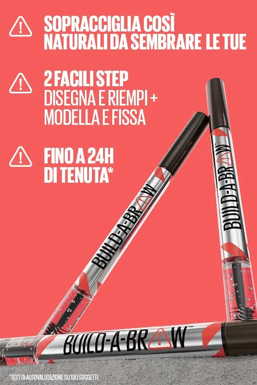 Maybelline New York Build-a-brow Penna Sopracciglia E Gel Fissante 2 In 1 262 - Black Brown