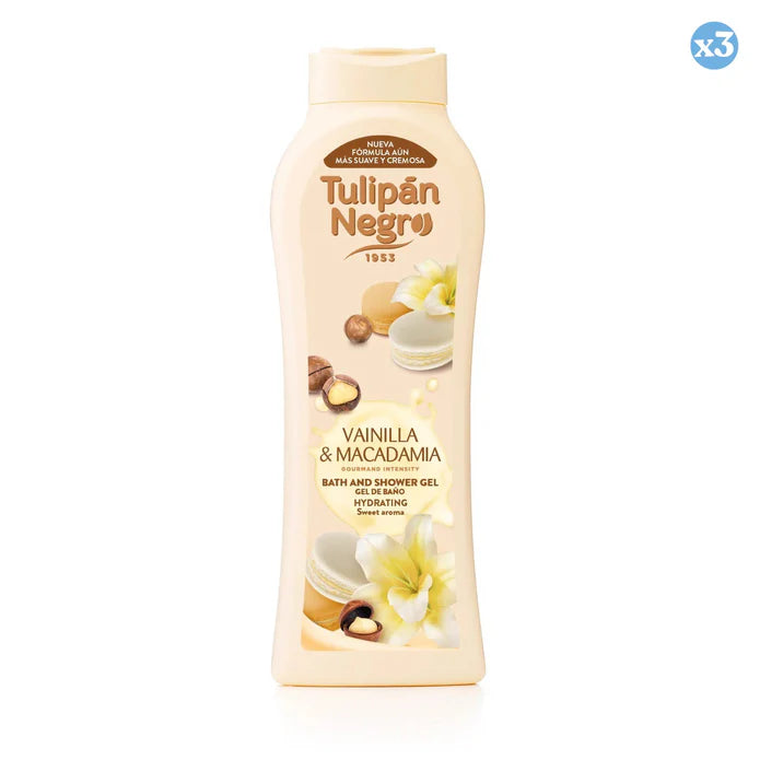 Tulipán Negro bagnoschiuma Vanilla e Macadamia 650ml
